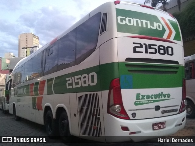 Empresa Gontijo de Transportes 21580 na cidade de Belo Horizonte, Minas Gerais, Brasil, por Hariel Bernades. ID da foto: 10995452.