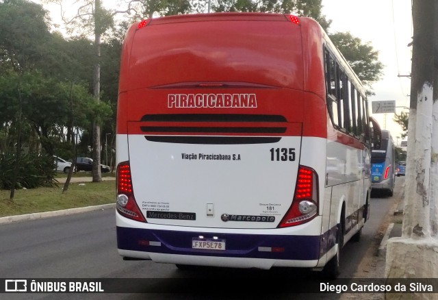 Viação Piracicabana 1135 na cidade de São Paulo, São Paulo, Brasil, por Diego Cardoso da Silva. Número da foto: #10997429.