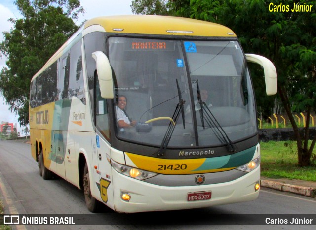 Empresa Gontijo de Transportes 21420 na cidade de Cuiabá, Mato Grosso, Brasil, por Carlos Júnior. ID da foto: 10999411.