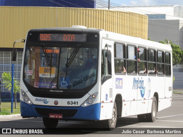 Viação Atalaia Transportes 6341 na cidade de Aracaju, Sergipe, Brasil, por Julio Cesar  Barbosa Martins. ID da foto: 10997593.