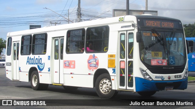 Viação Atalaia Transportes 6539 na cidade de Aracaju, Sergipe, Brasil, por Julio Cesar  Barbosa Martins. ID da foto: 10997591.