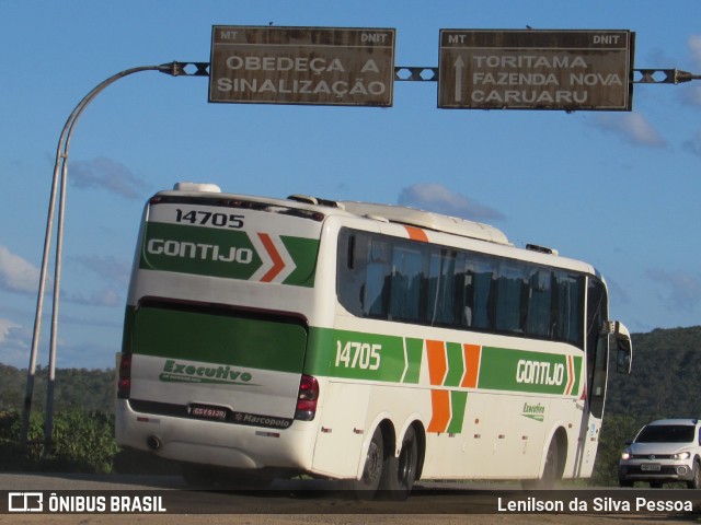 Empresa Gontijo de Transportes 14705 na cidade de Taquaritinga do Norte, Pernambuco, Brasil, por Lenilson da Silva Pessoa. ID da foto: 10998892.