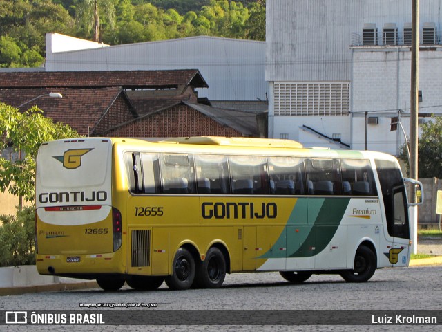 Empresa Gontijo de Transportes 12655 na cidade de Juiz de Fora, Minas Gerais, Brasil, por Luiz Krolman. ID da foto: 10923594.