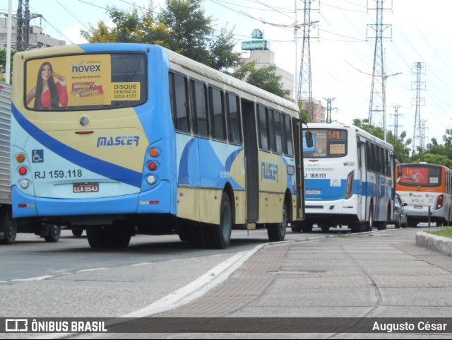 Master Transportes Coletivos de Passageiros RJ 159.118 na cidade de Nova Iguaçu, Rio de Janeiro, Brasil, por Augusto César. Número da foto: #10922950.