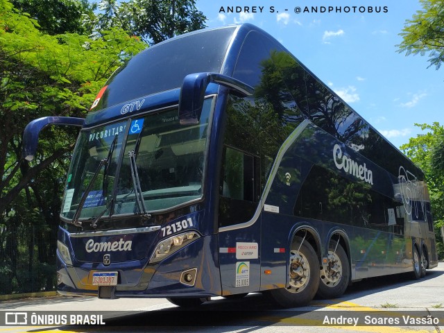 Viação Cometa 721301 na cidade de São Paulo, São Paulo, Brasil, por Andrey  Soares Vassão. ID da foto: 10923819.