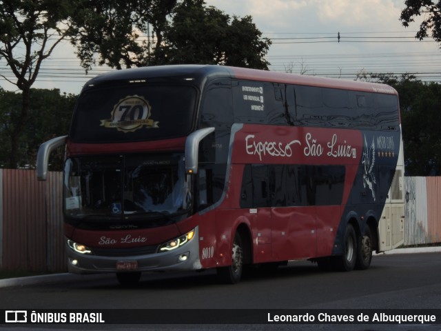 Expresso São Luiz 8010 na cidade de Brasília, Distrito Federal, Brasil, por Leonardo Chaves de Albuquerque. Número da foto: #10921704.