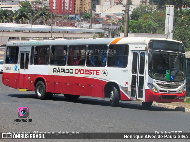 Rápido D´Oeste 4068 na cidade de Ribeirão Preto, São Paulo, Brasil, por Henrique Alves de Paula Silva. Número da foto: #10921616.