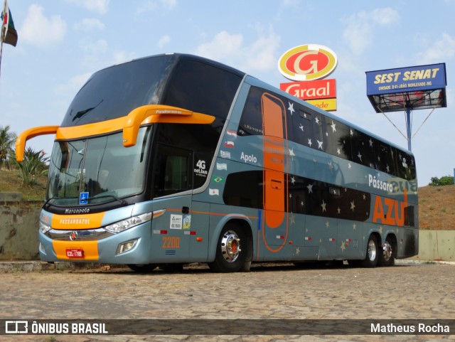 Pássaro Azul 2200 na cidade de João Monlevade, Minas Gerais, Brasil, por Matheus Rocha. Número da foto: #10922366.