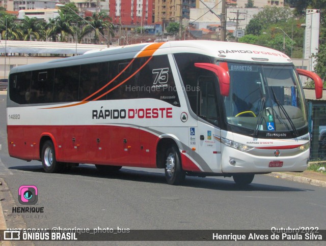 Rápido D´Oeste 14220 na cidade de Ribeirão Preto, São Paulo, Brasil, por Henrique Alves de Paula Silva. Número da foto: #10921614.