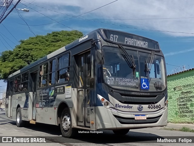 Milênio Transportes 40860 na cidade de Belo Horizonte, Minas Gerais, Brasil, por Matheus  Felipe. Número da foto: #10921714.