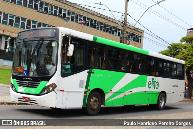 Viação Elite RJ 176.034 na cidade de Volta Redonda, Rio de Janeiro, Brasil, por Paulo Henrique Pereira Borges. Número da foto: #10923681.