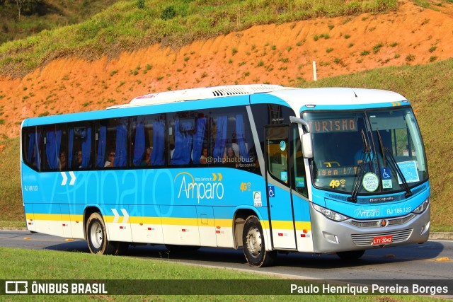 Viação Nossa Senhora do Amparo RJ 186.123 na cidade de Aparecida, São Paulo, Brasil, por Paulo Henrique Pereira Borges. ID da foto: 10923577.