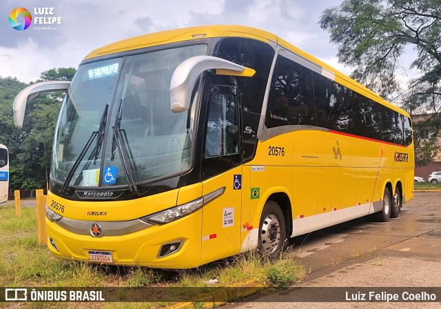 Viação Nova Itapemirim 20576 na cidade de São Paulo, São Paulo, Brasil, por Luiz Felipe Coelho. Número da foto: #10921611.