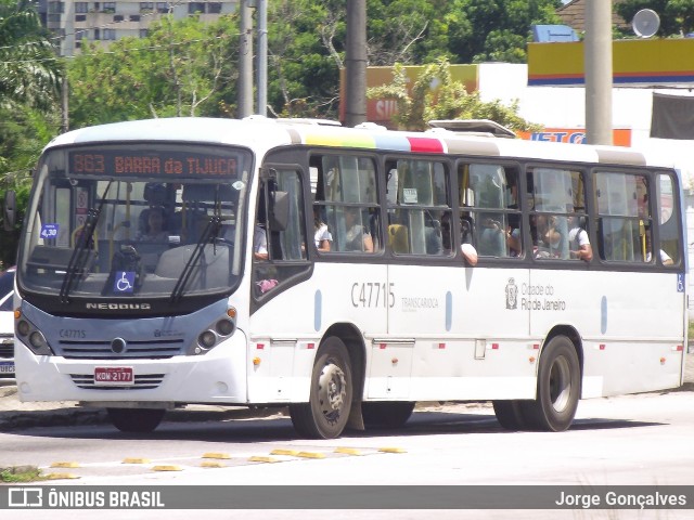 Viação Redentor C47715 na cidade de Rio de Janeiro, Rio de Janeiro, Brasil, por Jorge Gonçalves. Número da foto: #10924669.