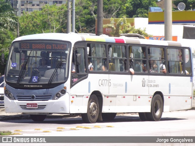 Viação Redentor C47715 na cidade de Rio de Janeiro, Rio de Janeiro, Brasil, por Jorge Gonçalves. ID da foto: 10924669.