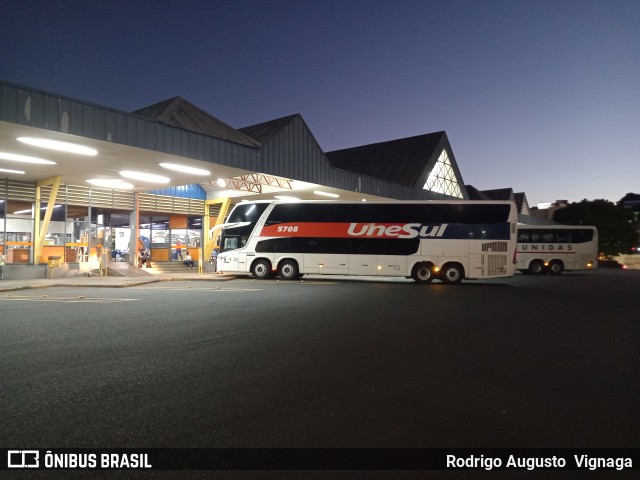 Unesul de Transportes 5708 na cidade de Pato Branco, Paraná, Brasil, por Rodrigo Augusto  Vignaga. ID da foto: 10926764.