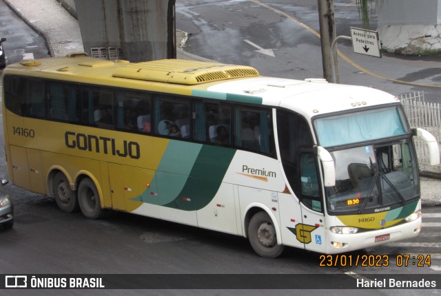 Empresa Gontijo de Transportes 14160 na cidade de Belo Horizonte, Minas Gerais, Brasil, por Hariel Bernades. Número da foto: #10928677.