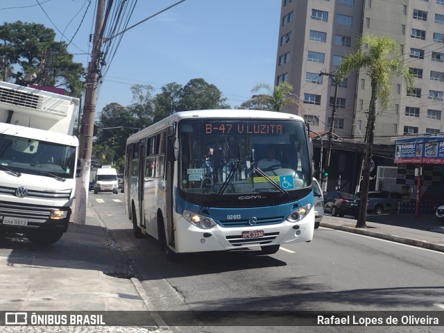 Viação Vaz 02 613 na cidade de Santo André, São Paulo, Brasil, por Rafael Lopes de Oliveira. ID da foto: 10928943.