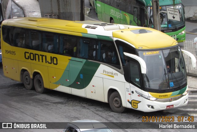 Empresa Gontijo de Transportes 19485 na cidade de Belo Horizonte, Minas Gerais, Brasil, por Hariel Bernades. ID da foto: 10928742.