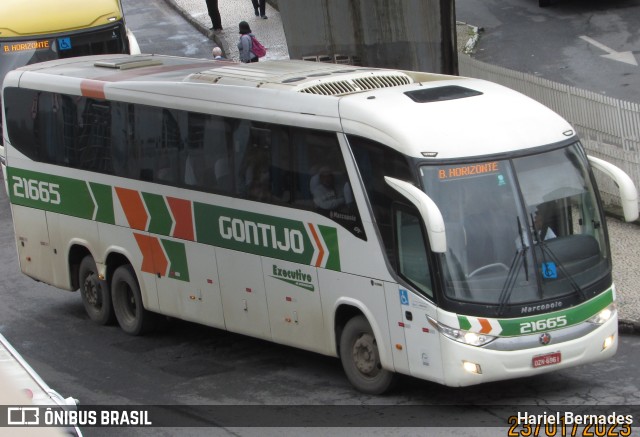 Empresa Gontijo de Transportes 21665 na cidade de Belo Horizonte, Minas Gerais, Brasil, por Hariel Bernades. ID da foto: 10928731.