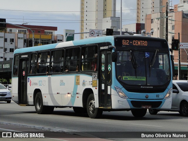 Viação Fortaleza 02421 na cidade de Fortaleza, Ceará, Brasil, por Bruno Oliveira Nunes. Número da foto: #10930451.