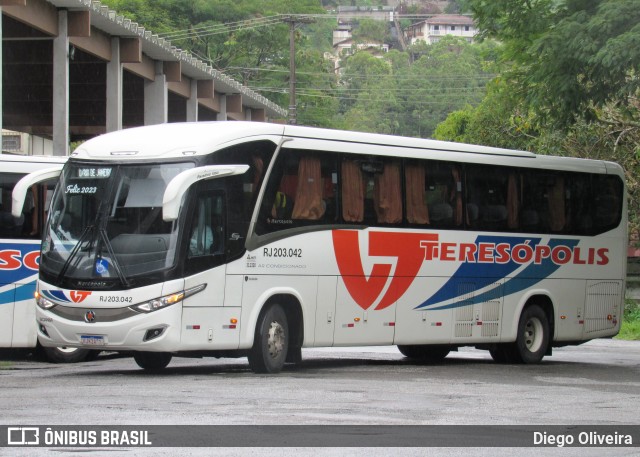 Viação Teresópolis RJ 203.042 na cidade de Teresópolis, Rio de Janeiro, Brasil, por Diego Oliveira. Número da foto: #10929913.