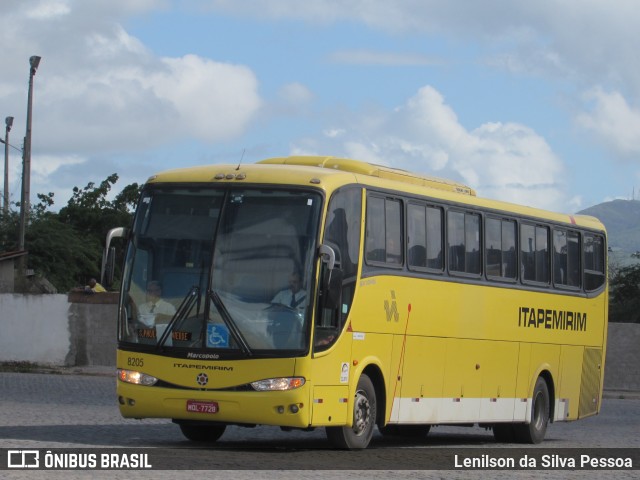 Viação Itapemirim 8205 na cidade de Caruaru, Pernambuco, Brasil, por Lenilson da Silva Pessoa. ID da foto: 10928841.