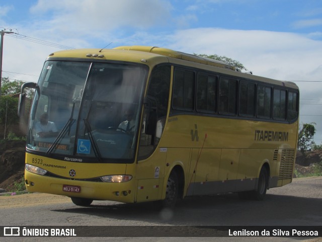 Viação Itapemirim 8523 na cidade de Caruaru, Pernambuco, Brasil, por Lenilson da Silva Pessoa. ID da foto: 10929001.