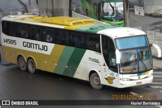 Empresa Gontijo de Transportes 14505 na cidade de Belo Horizonte, Minas Gerais, Brasil, por Hariel Bernades. ID da foto: 10928633.