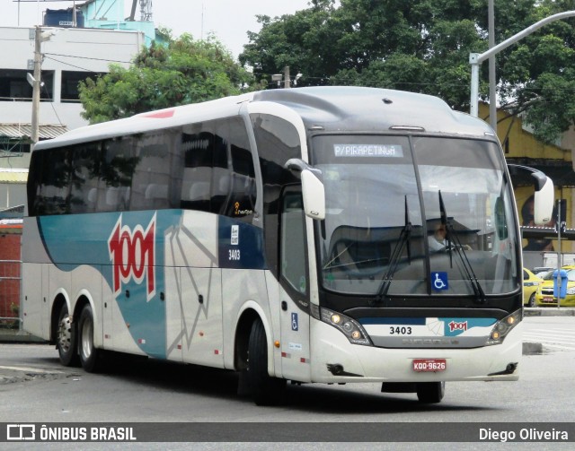 Auto Viação 1001 3403 na cidade de Rio de Janeiro, Rio de Janeiro, Brasil, por Diego Oliveira. ID da foto: 10930156.