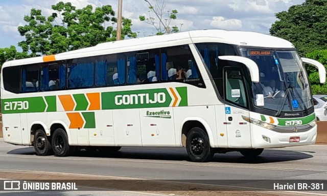 Empresa Gontijo de Transportes 21730 na cidade de Betim, Minas Gerais, Brasil, por Hariel BR-381. ID da foto: 10928738.