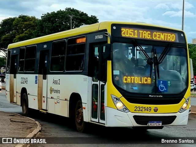 Viação Pioneira 232149 na cidade de Taguatinga, Distrito Federal, Brasil, por Brenno Santos. Número da foto: #10927082.