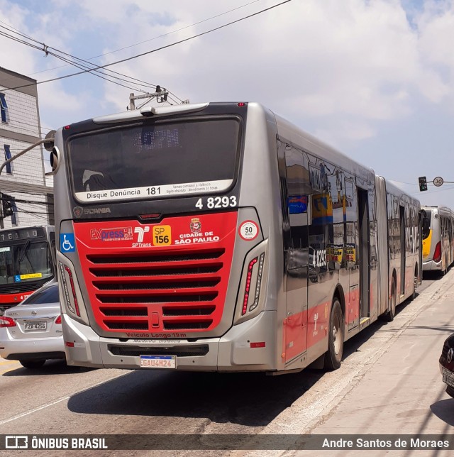 Express Transportes Urbanos Ltda 4 8293 na cidade de São Paulo, São Paulo, Brasil, por Andre Santos de Moraes. ID da foto: 10927919.