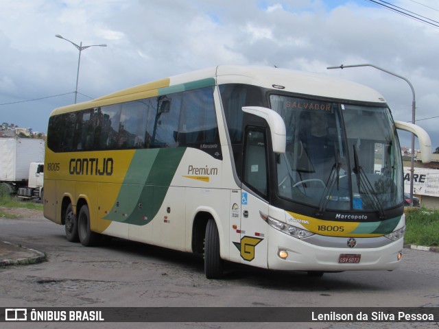 Empresa Gontijo de Transportes 18005 na cidade de Caruaru, Pernambuco, Brasil, por Lenilson da Silva Pessoa. ID da foto: 10933745.