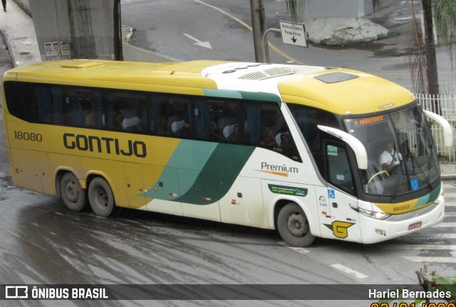 Empresa Gontijo de Transportes 18080 na cidade de Belo Horizonte, Minas Gerais, Brasil, por Hariel Bernades. ID da foto: 10932370.