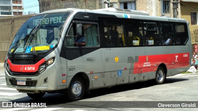 Allibus Transportes 4 5414 na cidade de São Paulo, São Paulo, Brasil, por Cleverson Giraldi. Número da foto: #10931267.