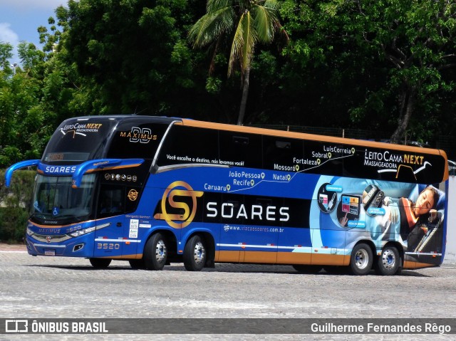 Soares Turismo e Fretamento 3520 na cidade de Fortaleza, Ceará, Brasil, por Guilherme Fernandes Rêgo. ID da foto: 10932033.