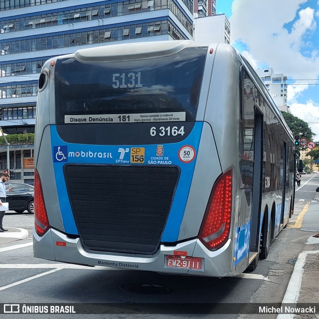 Viação Paratodos > São Jorge > Metropolitana São Paulo > Mobibrasil 6 3164 na cidade de São Paulo, São Paulo, Brasil, por Michel Nowacki. Número da foto: #10933330.