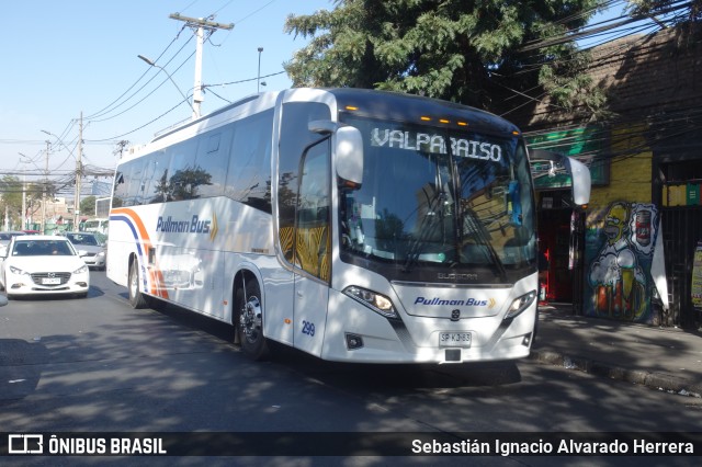 Pullman Bus 299 na cidade de Santiago, Santiago, Metropolitana de Santiago, Chile, por Sebastián Ignacio Alvarado Herrera. ID da foto: 10933270.