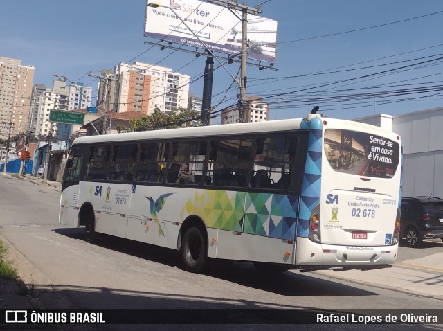 Viação Vaz 02 678 na cidade de Santo André, São Paulo, Brasil, por Rafael Lopes de Oliveira. Número da foto: #10931260.
