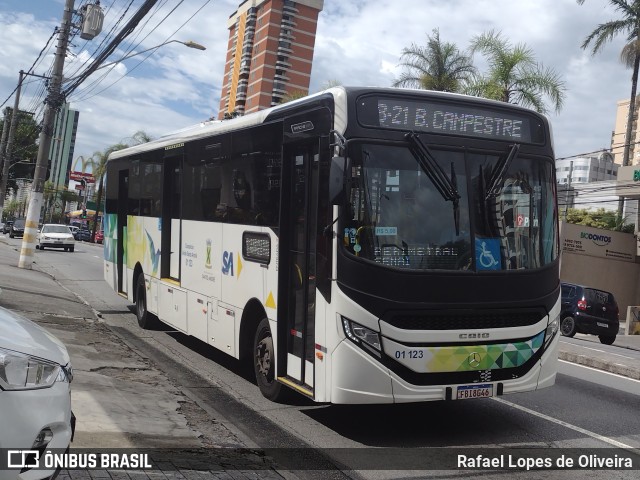 Viação Guaianazes 01 123 na cidade de Santo André, São Paulo, Brasil, por Rafael Lopes de Oliveira. Número da foto: #10933769.