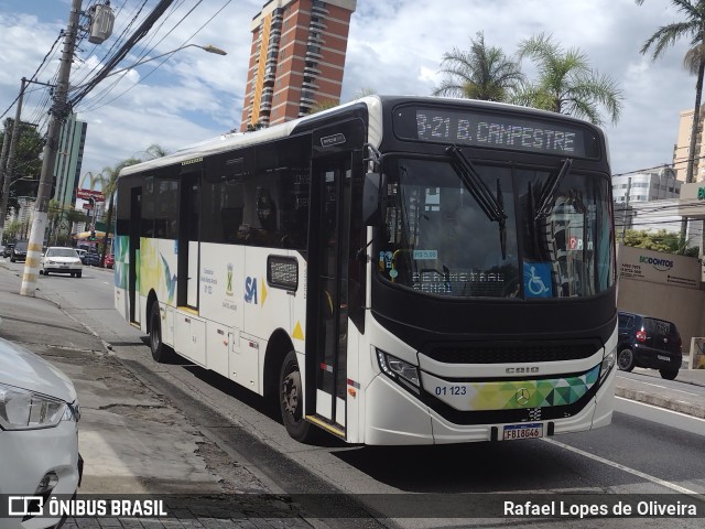 Viação Guaianazes 01 123 na cidade de Santo André, São Paulo, Brasil, por Rafael Lopes de Oliveira. ID da foto: 10933769.