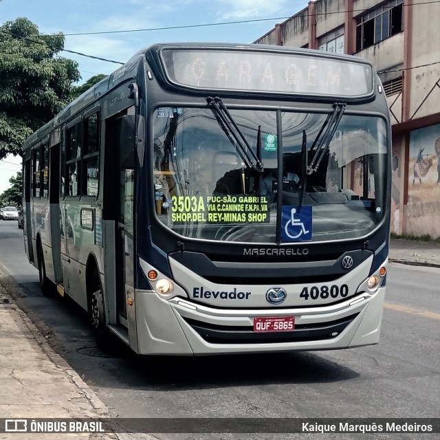 Coletur Coletivos Urbanos 40800 na cidade de Belo Horizonte, Minas Gerais, Brasil, por Kaique Marquês Medeiros . Número da foto: #10932845.