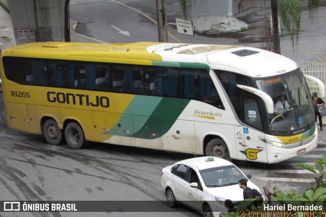 Empresa Gontijo de Transportes 18265 na cidade de Belo Horizonte, Minas Gerais, Brasil, por Hariel Bernades. ID da foto: 10932390.