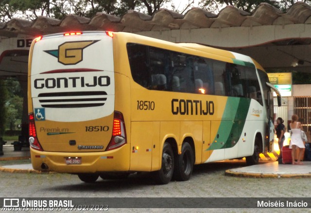 Empresa Gontijo de Transportes 18510 na cidade de Cubatão, São Paulo, Brasil, por Moiséis Inácio. ID da foto: 10932403.