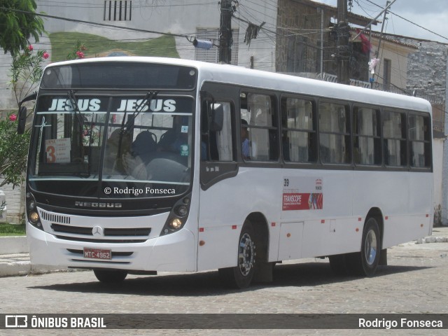 Transcope - Transporte Coletivo de Penedo 39 na cidade de Penedo, Alagoas, Brasil, por Rodrigo Fonseca. Número da foto: #10933680.