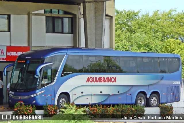 Viação Águia Branca 26760 na cidade de Aracaju, Sergipe, Brasil, por Julio Cesar  Barbosa Martins. Número da foto: #10934787.
