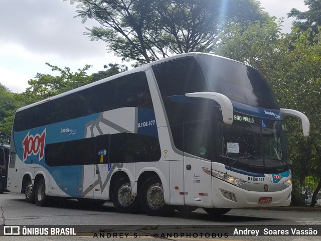 Auto Viação 1001 RJ 108.477 na cidade de São Paulo, São Paulo, Brasil, por Andrey  Soares Vassão. ID da foto: 10935193.