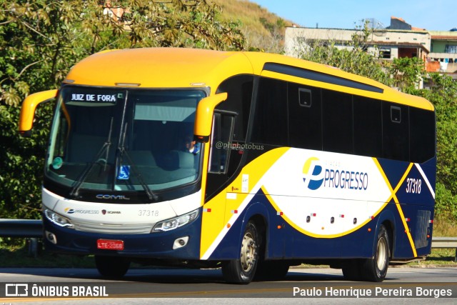 Viação Progresso 37318 na cidade de Barra do Piraí, Rio de Janeiro, Brasil, por Paulo Henrique Pereira Borges. ID da foto: 10935216.