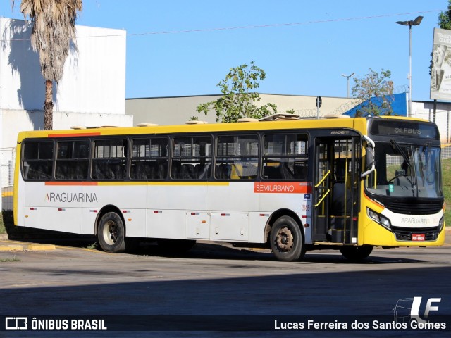 Viação Araguarina 3165 na cidade de Goiânia, Goiás, Brasil, por Lucas Ferreira dos Santos Gomes. ID da foto: 10935881.